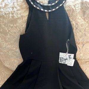 Girls size 10 Black Dress Elisa B